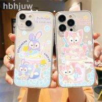 คอส♛Xiaozhongxingdailu เคสโทรศัพท์มือถือ IPhone13 14Promax Lingna Bell Apple 12ใสสตรอเบอรี่หมี