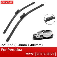 สำหรับ Perodua MYVI 2018-2021 22 "16" ด้านหน้าใบปัดน้ำฝนกระจกหน้าแปรงอุปกรณ์ตัด2018 2019 2020 2021