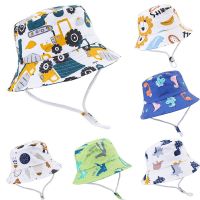 【CC】 New Baby Hats Boys Cartoon Hat UV Cotton Panama Bonnet Kids Toddler Children