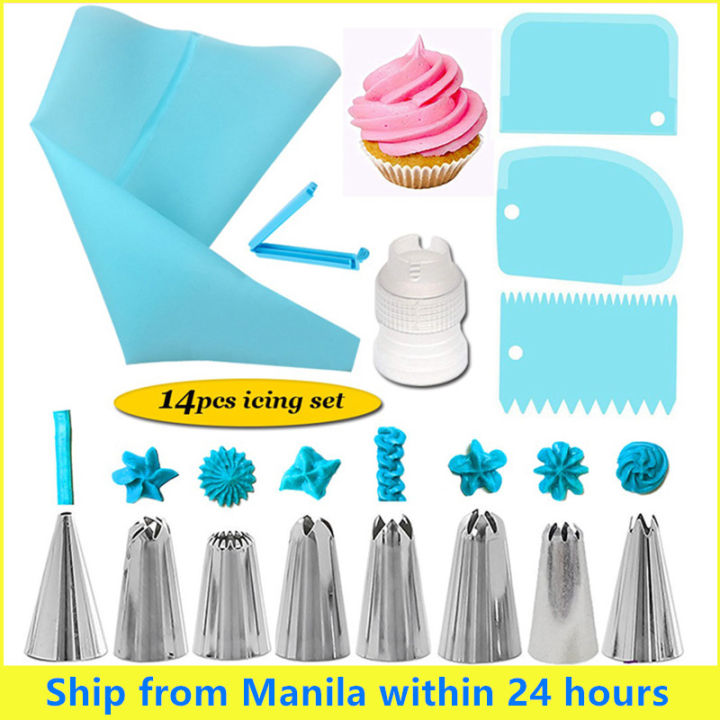 Cake Tools 14pcs Cake Decorating Supplies Kit Cupcake Decorating ...