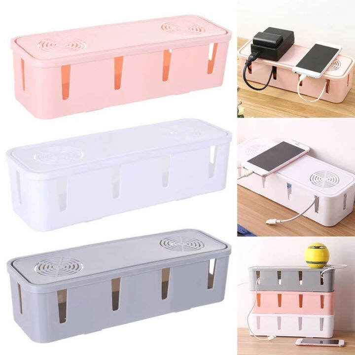 Simple Power Cord Storage Box Household Safety Charging Cord Storage