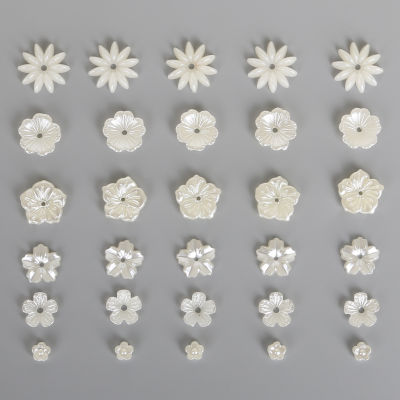 50-100ชิ้น/ถุงดีไซน์ใหม่เลียนแบบพลาสติก ABS Pearl ลูกปัดงาช้างลูกปัดดอกไม้สำหรับ DIY อัญมณีทำจากงานฝีมือ Craft อุปกรณ์เสริม