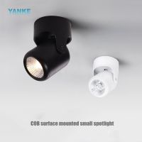 Adjustable bright mounted small spotlight cob free hole adjustable background wall picture light led spotlight ceiling home5W 15