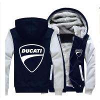 2018ดูคาติ DUCATI รอบนอก เสื้อขนสัตว์ถัก ฤดูหนาว กำมะหยี่บวก ข้น เสื้อสเวตเตอร์ถัก เสื้อขนสัตว์ถัก