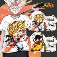 NEW Dragon Ball Mens T-shirt in Ink Style Design for Street Wear Short Sleeve Summer Super Sailing Anime 2d Co Branding