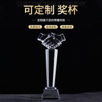 【NEW】【Penghantaran Privasi Tinggi】 Factory Wholesale Free Lettering Trophy Creative Recognition Transparent Crystal Trophy Souvenir Ornament Decoration Licensing Auity