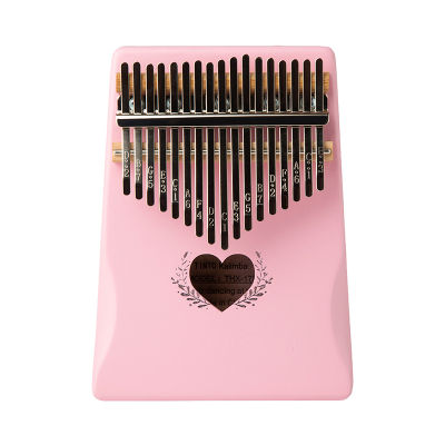 17 Key Pink Color Kalimba Thumb Piano Finger Sanza Mbira High-Quality Solid Wood Body Keyboard Musical Instrument for Kids
