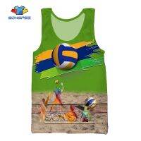 hot【DT】 Beach Volleyball Print Game Street Fashion Thin Sleeveless Top Cartoon Anime Streetwear