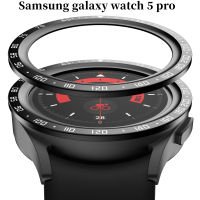 ฝาโลหะสำหรับ Samsung Galaxy Watch 5 Pro 45มม. ฝาครอบป้องกันแหวนกันชนกรณีกาว