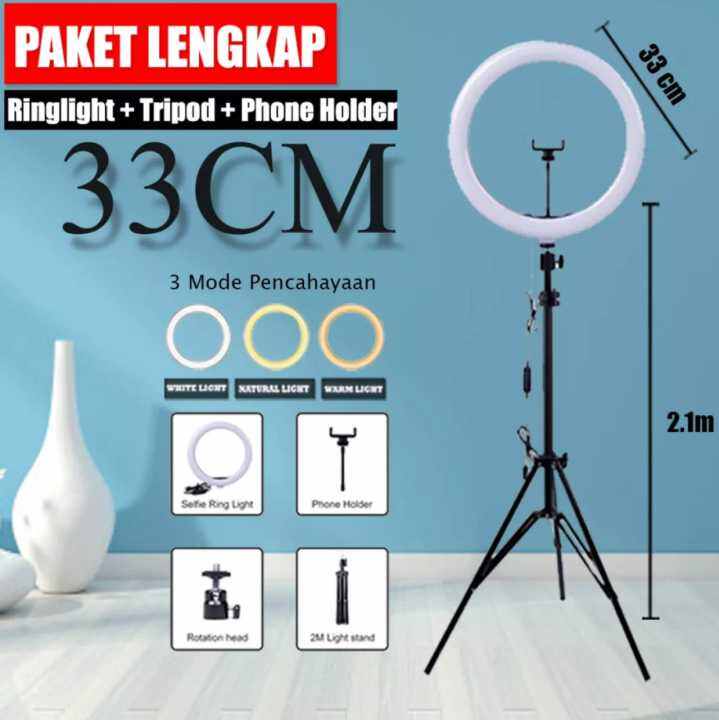 Promo Lengkap Ring Light Cm Cm Tripod Meter Paket Cm Tripod Mini Meja Lampu