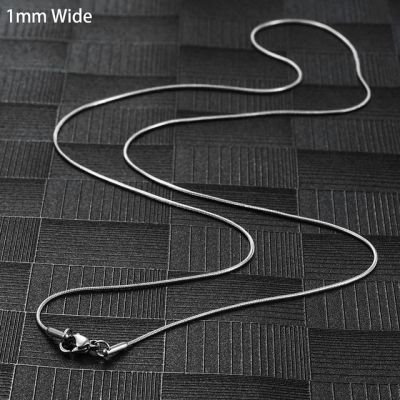 JDY6H Fashion Women and Men Round Snake Chain Stainless Steel Necklace for Pendant Charms High Quality Choker Jewelry Gifts
