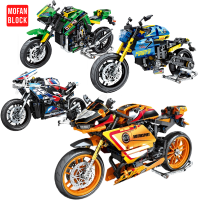 City Speed Moto Racing Track Motorcycle Building Blocks Ideas MOC Motocross Sports Motorcycle Bricks Toys For Kids Birthday Gift