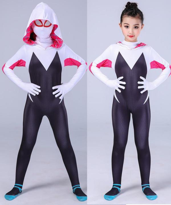 decorseason-ชุดสไปเดอร์แมน-ชุดสไปเดอร์แมนเด็ก-สไปเดอร์แมน-ชุดแฟนซีผู้ใหญ-ชุดแฟนซี-ชุดแฟนซีเด็ก-spider-gwen-3d-costume-suit-for-kids-adults