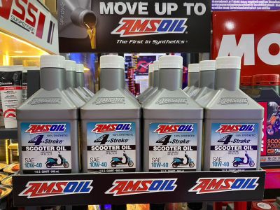 น้ำมันเครื่อง Amsoil Formula 4-Stroke Synthetic 10W-40 Scooter Oil น้ำมันเครื่องScooter