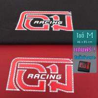 ผ้าเบาะโอมRACING สีดำและสีแดงใส่ได้ทุกรุ่น ผ้าเบาะมอเตอร์ไซค์ โอม RACING เนื้อผ้าเดียวกับ เอกนาทอง