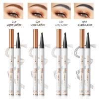 Microblading Eyebrow Pen Micro-4 Point Eyebrow Microblading Pen with a Micro-Fork Tip Applicator Eyebrow Microblading Pen Eyebrow Pencil Makeup Pens Lift &amp; Snatch Eyebrow Eye Makeup amiable