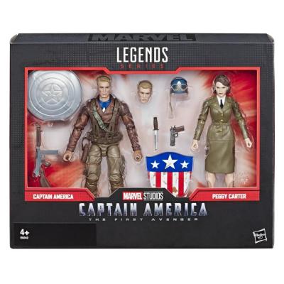 Marvel legends 80th anniversary แพ็คคู่ กับตันอเมริกา + เพ็กกี้(MVE6342)