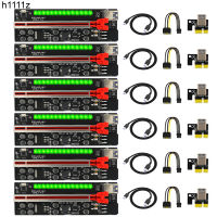 6 PCS PCIE Riser VER12 Pro Cabo Riser PCI Express X16 Extender PCI E USB Riser 6Pin อะแดปเตอร์การ์ด SATA 15pin สำหรับ BTC Miner Mining