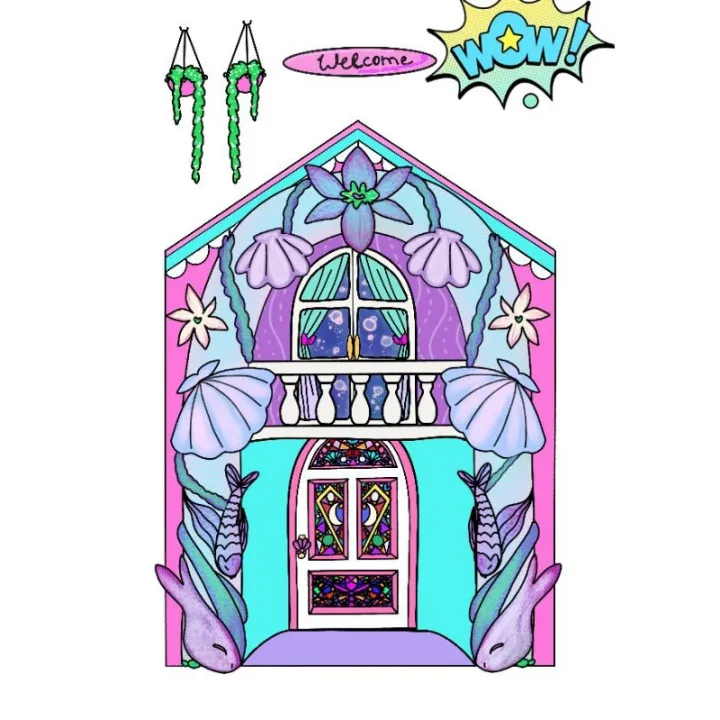 MERMAIDS PAPER DOLL HOUSE Lazada PH