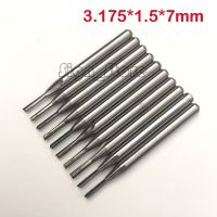 10pc 3.175 * 1.5 * 7mm สองขลุ่ยคู่ตรงสล็อตบิตตัดไม้ CNC แกะสลักแกะสลักเครื่องมือตัดมิลลิ่งเราเตอร์คาร์ไบด์