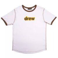 2023ถนนสูง DREW HOUSE ใหม่จดหมายหลวมพิมพ์เสื้อยืดคอกลมแขนสั้น