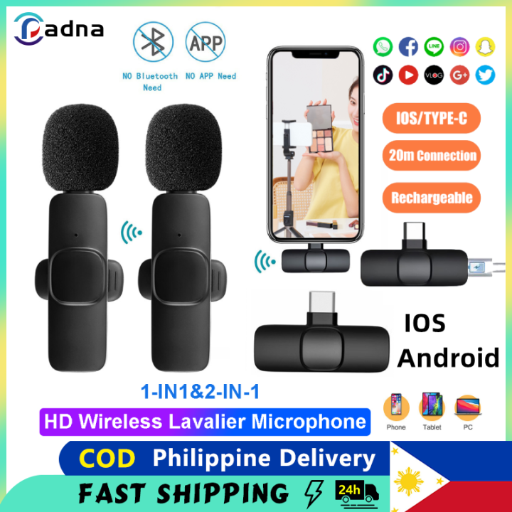 Padna【Philippine Delivery】WY-M1 New Wireless Lavalier Microphone