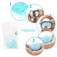 6ชิ้นเซ็ต Bath Moulds อลูมิเนียมอัลลอยด์ Ball Sphere Bath Mold เค้กเบเกอรี่ Pastry Mold อาบน้ำอาบน้ำเกลือ Ball