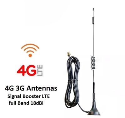 18dBi 4G 3G เสาอากาศ SMA Port Router Signal Booster LTE full Band 700-2700MHz 18dBi 2G 3G 4G LTE Magnetic Antenna