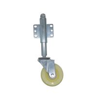 4 Inch Spring-Loaded Gate Casters 50kg Capacity and Universal Mount Heavy Duty Gate Casters Nylon Wheels for Yard Fence