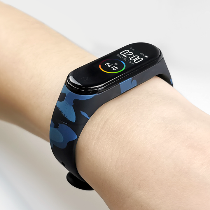 สายซิลิโคนลายพรางสำหรับ-miband-7-6-5-4-3นาฬิกาข้อมือ-smart-watch-สำหรับสายรัด-xiaomi-mi-6-5-4อะไหล่สายรัดข้อมือ