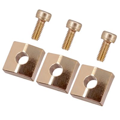 ‘【；】 3 Pieces Electric Guitar Locking Nut Clamp With Screws Guitar Tremolo Bridge Parts Musical Instrument Replacement Parts