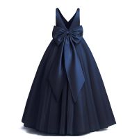 ZZOOI Teen Girls Bow Princess Puffy New Dresses Children Evening Long Robe Clothes Kids Birthday Vestido Girl Ceremony Party Costume