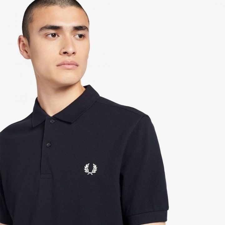 fred-perry-fred-perry-เสื้อยืดลายหูข้าวสาลีปักปกเสื้อแขนสั้นผู้ชายเสื้อโปโลธุรกิจลำลองแฟชั่นของผู้ชาย