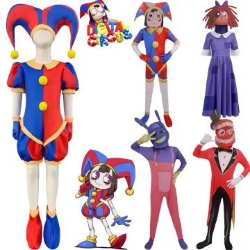 The Amazing Digital Circus Cosplay Pomni Costume Anime Clown Bodysuit Kids
