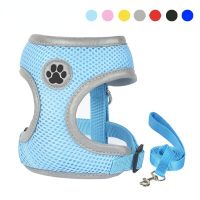Pet Chest Strap Breathable Mesh Dog Adjustable Dog Harness Traction Rope Reflective Vest Pet Supplies for Small Medium Dogs Collars