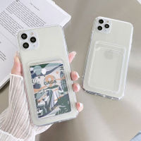 เคส TPU กันกระแทกซองใส่บัตร Slot เคสโทรศัพท์สำหรับ iPhone 14 6 6S 7 8 12 13 Plus X XS Max XR 11 Pro Max SE 2020 mini