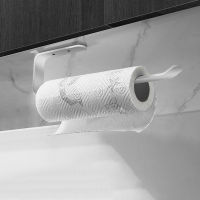 Space Aluminum Toilet Paper Holder Paper Towel Holder Wall-mounted Bathroom Kitchen Roll Paper Holder Hook Black Hanger
