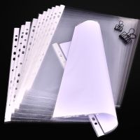 100pcs A4 11 Hole Transparent Plastic Pocket Folder Portable File Protective Cover Document Organizer Document Case File Folder