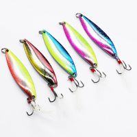 【hot】❈ 3pcs/set Hard Bait Colors VIB 5g 8g 14g Metal jig Slow Jigging/Trolling With Feather Fishing