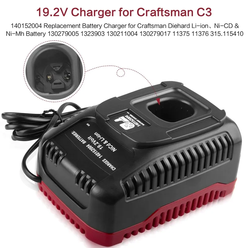  Volt C3 Battery Charger Replacement for Craftsman  Volt Lithium &  Ni-Cad Battery   