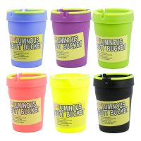 hot【DT】 luminous butt bucket auto-Ashtray plastic Multifunctional portable durable fashionable car outdoor double layer Smoke