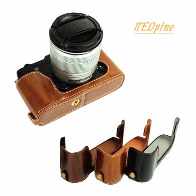 กระเป๋าเคสหนังสำหรับกล้อง PU สำหรับฟูจิฟิล์มฟูจิ X-E2 X-E1 XE1 XE2 X-E4 XE4 XE3ฝาครอบฐานป้องกันผิวนอกพร้อมเคสใส่แบตเตอรี่กล้อง