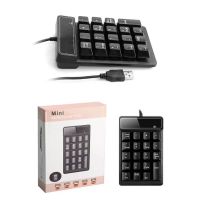 Mini USB แป้นพิมพ์ตัวเลข 19 คีย์ดิจิตอล Pad Numpad คีย์บอร์ดสำหรับ Windows XP/7/8 แล็ปท็อปอุปกรณ์เสริมคอมพิวเตอร์