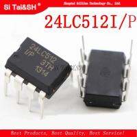 ซีเรียล EEPROM 1ชิ้น/ล็อต I2C 512K 24LC512 24LC512I/P ไฟฟ้า