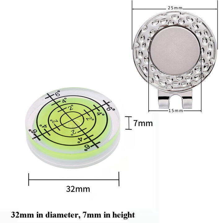 duanyou-อุปกรณ์ช่วยในการเล่นกอล์ฟสีเขียว-อุปกรณ์ช่วยอ่านสีเขียวไม้กอล์ฟแบบพกพาพร้อมตัวช่วยในการวางระดับฟองที่แม่นยำกิ๊บติดหมวกสำหรับนักกอล์ฟอุปกรณ์กอล์ฟขนาดกะทัดรัด
