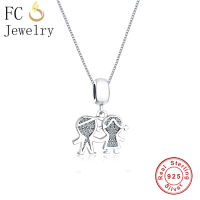 FC Jewelry 925 Sterling Silver Boy Girl Mix Zirconia Crystal Statement Necklaces &amp; Pendants Chain Women Choker Trinket Collar