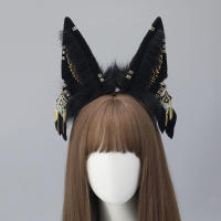 Hair Accessories Halloween Party Props Simulation Dog Ears Plush Headband Dog Ears Hair Accessories