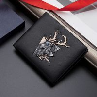 BISON DENIM 100% Genuine Leather Wallet Vintage Designer Card Holder Brand Luxury Cowhide Purse Wallet Best Gift for Men Women Wallets