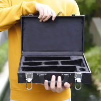 กระเป๋าคลาริเน็ตสีดำคลาริเน็ตซองหนัง PU พร้อมแผ่นผ้าฝ้ายที่มีคุณภาพสูง Woodwind Instruments คลาริเน็ตอุปกรณ์เสริม