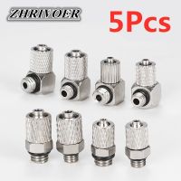 5Pcs Male Thread M3 M4 M5 M6 -Air Tube 3mm 4mm 6mm OD Mini Pneumatic Pipe Connector Screw Through Quick Fitting Fast Twist Joint